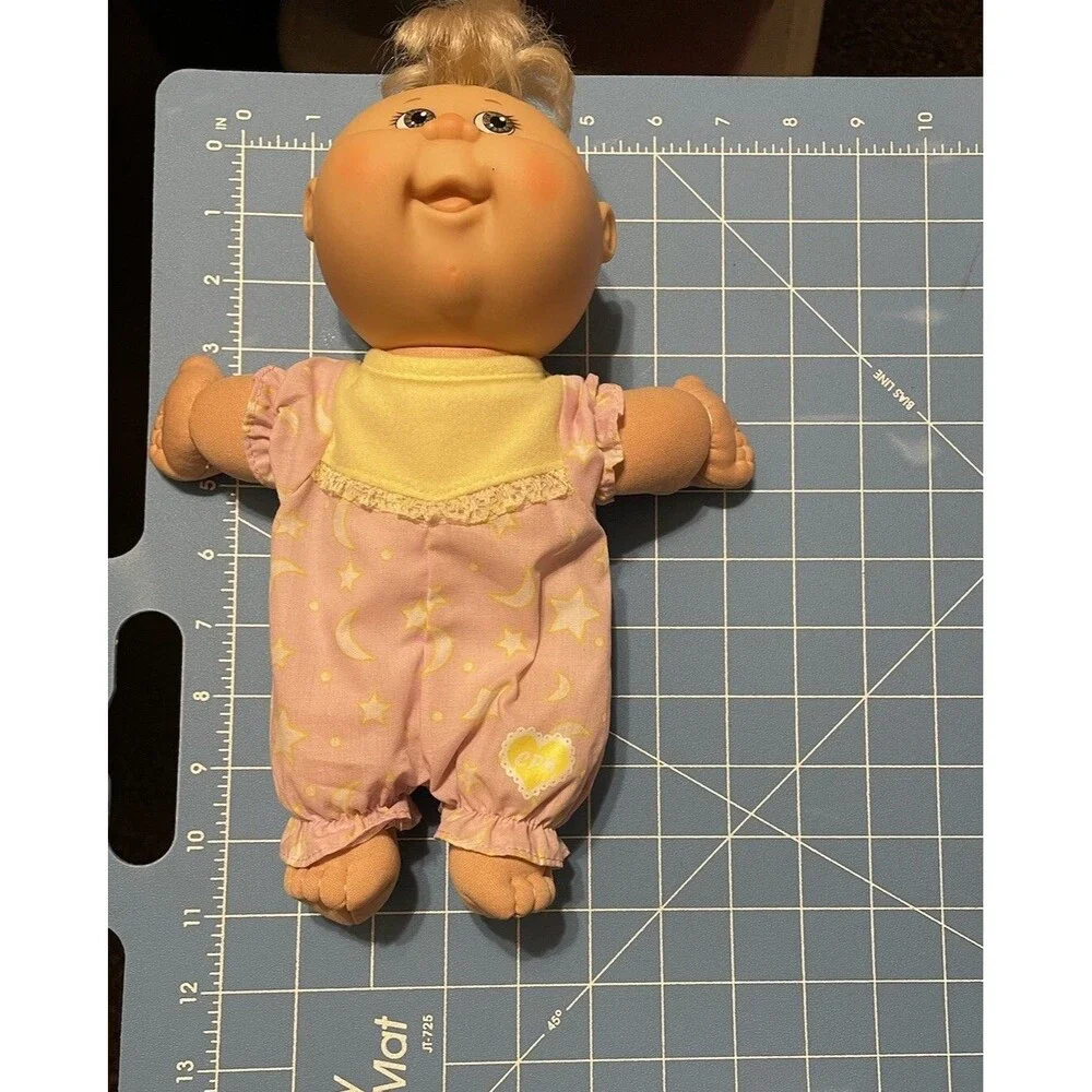 Cabbage Patch Kid Doll 11” Play Along Blonde Hair Diaper & Moon & Star Outfit